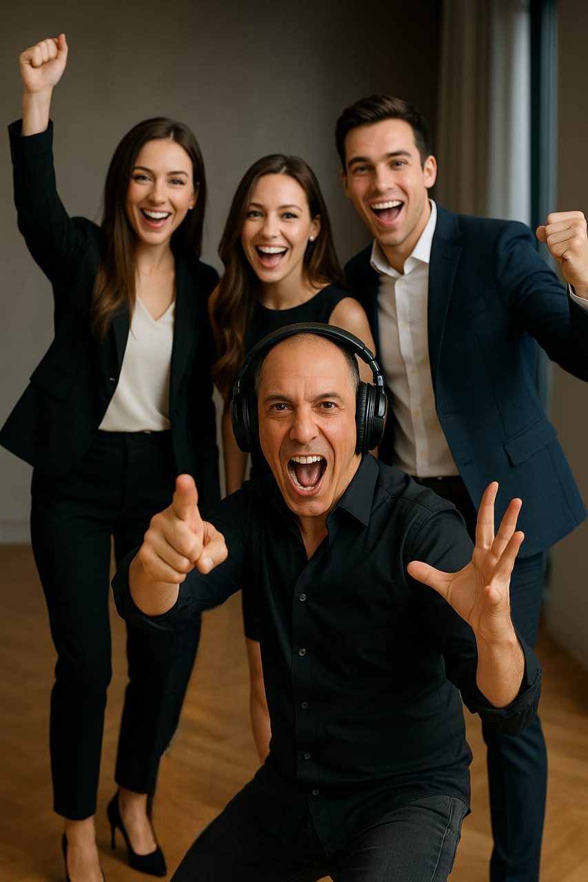 Equipo EventCreate DJ Experience celebrando